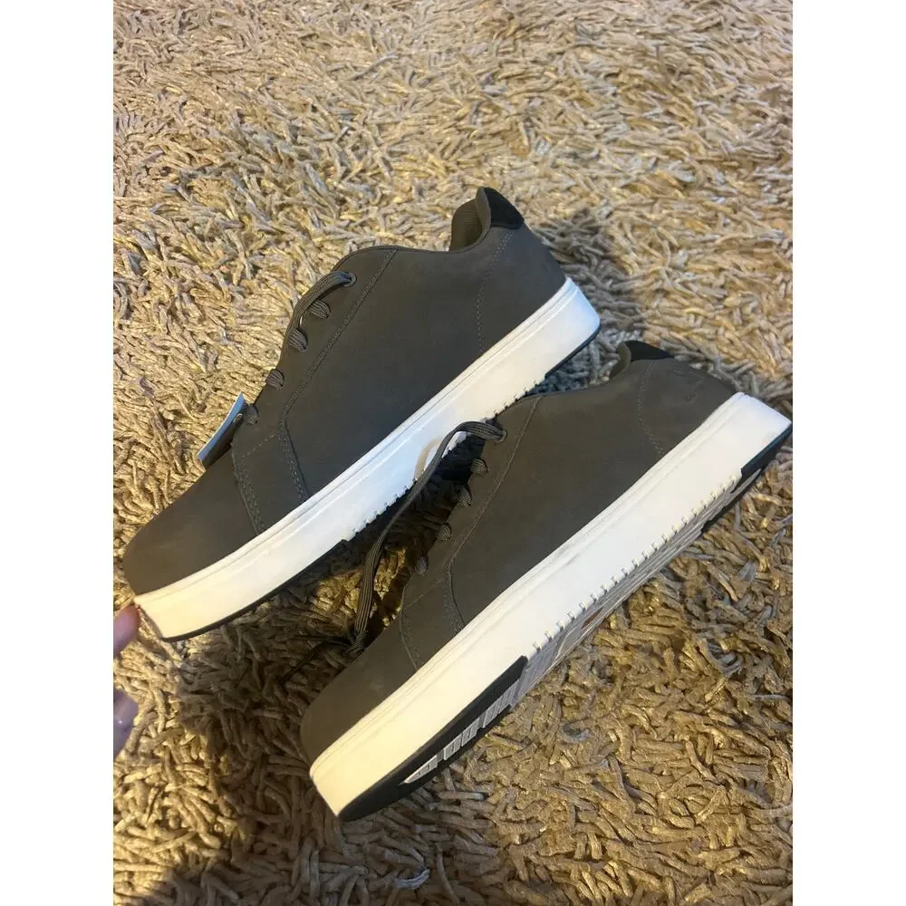CARHARTT Detroit Nano Toe Leather Sneaker Shadow Gray Never Worn Sz 12 Men Shoe